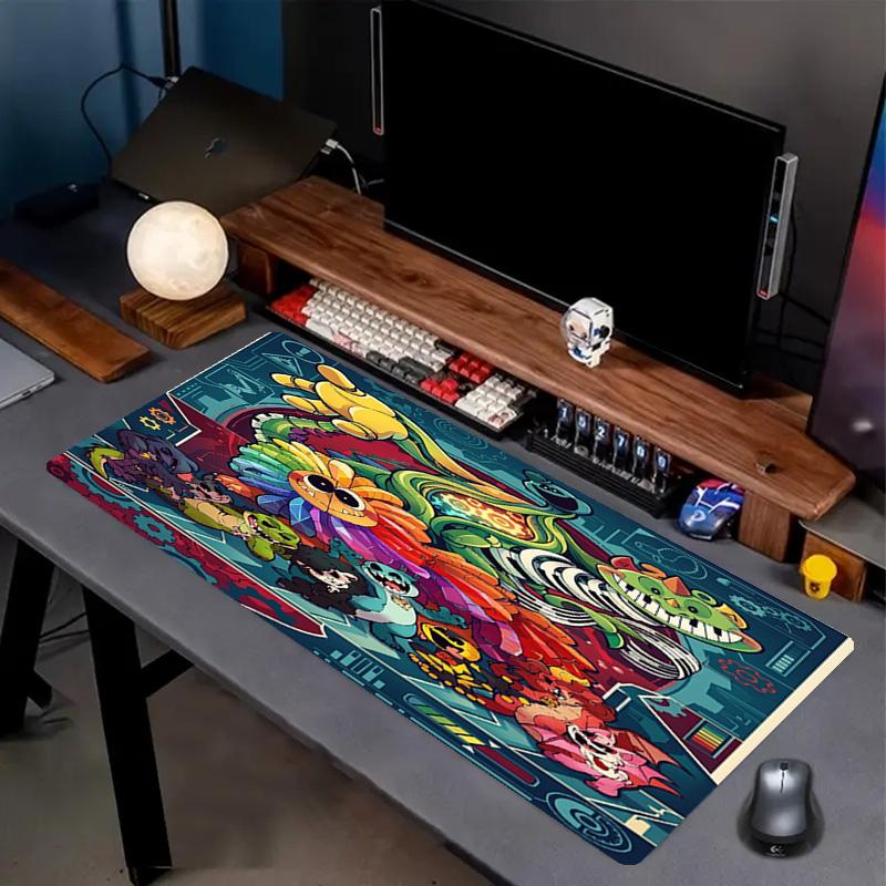 Poppy Playtime Print Mouse Pad, Anti‑Slip Desktop keyboard Mat, for PC Laptop Gaming Working Daily Use, Cool Festival Surprise Gift