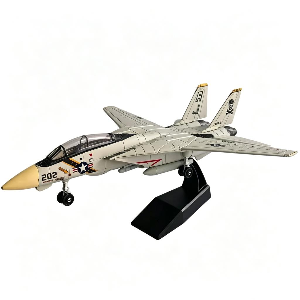 1/72 Scale F-14 Tomcat Fighter Jet Model Kit, Unassembled Military Aircraft Display Toy for Adults & Kids, Perfect Birthday Gift