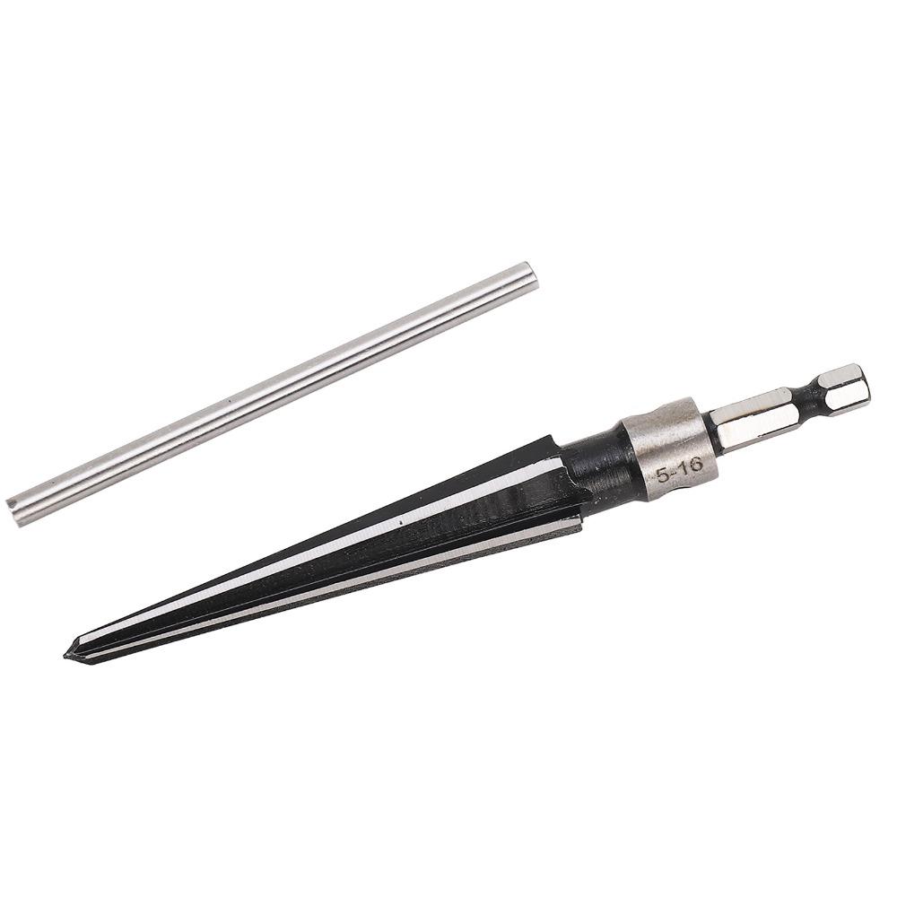 2PCS Handheld 3-13mm Tapered Reamer 5-16mm Chamfer Reaming T Handle Reamer T-Shank Hand Reamer For Wood and Plastic