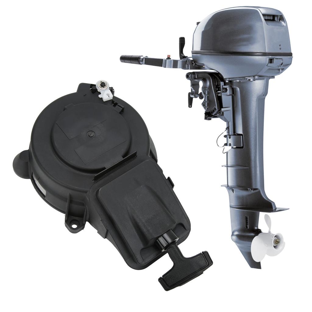 Pull Start Starter  Starter Assembly  Starter Pull Start Assembly Replacement for 9.9HP 15HP 2 Stroke Outboard Motor