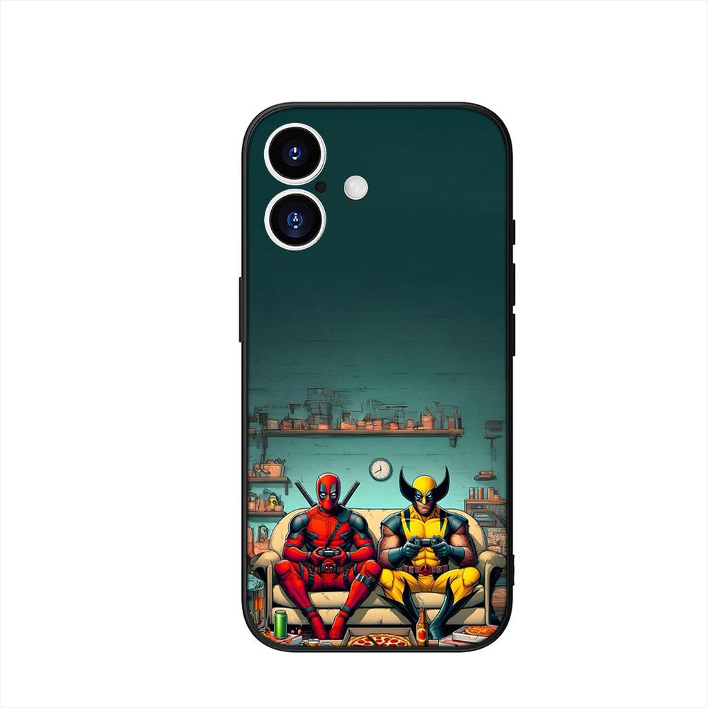 Wallpaper Deadpool Marvel Wolverine Cover Phone Case for Apple iPhone 16 15 14 Plus 13 12 Mini 17 Pro Max + 16E Air 16+ ProMax