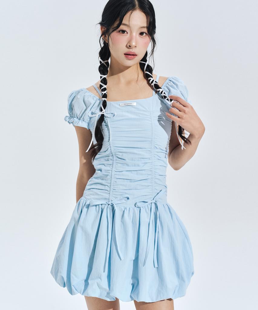 Zero Planet Bella Smoking Balloon Dress Blue
