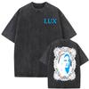 Rosalia Lux Tour 2026 Vintage Washed T-Shirt Herren Damen Harajuku Streetwear Ästhetisches T-Shirt Hohe Qualität Lässiges Lockeres T-Shirt