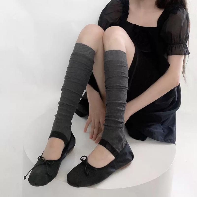 Ballet White Stacking Socks Cover Stockings Summer Gray Calf Socks Slim Leg Socks Over Knee Socks