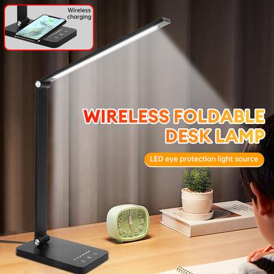 Faltbare Lese-Schreibtischlampe LED Touch Nachtlicht für Schlafzimmer Nachttisch Arbeitszimmer Lesen Augenschutz 5-stufig dimmbares Nachtlicht