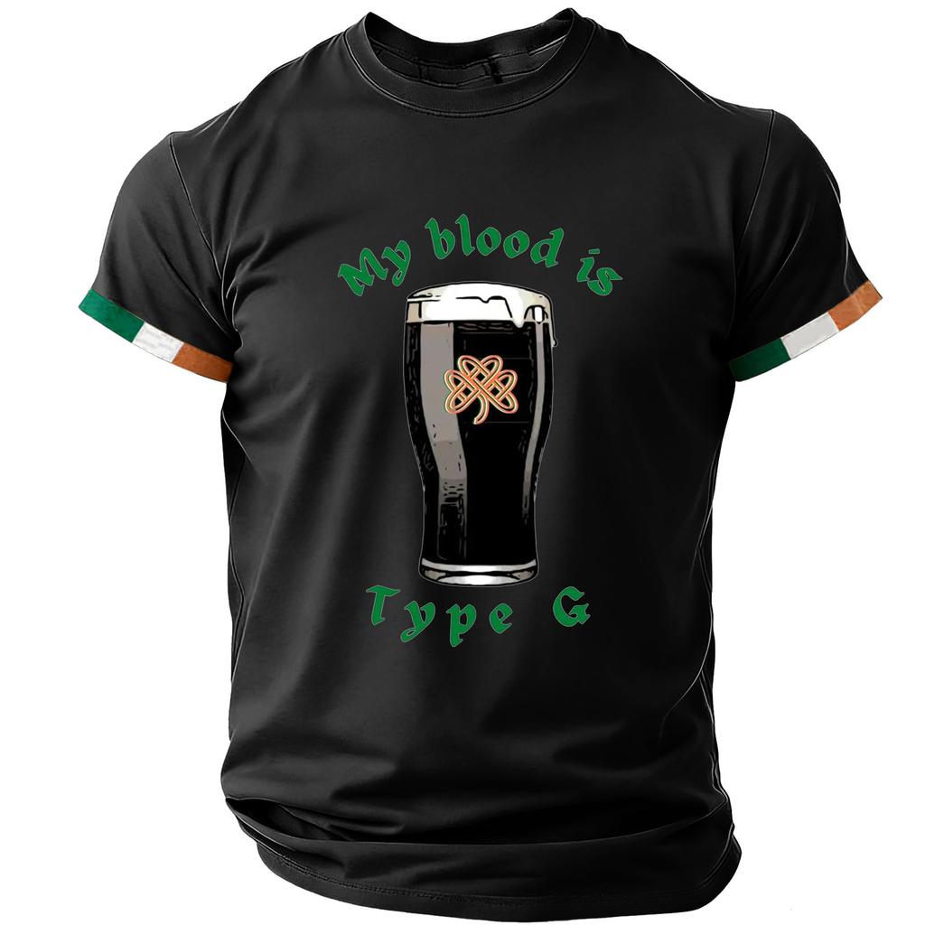 T-shirt décontracté à manches courtes et col rond pour homme
