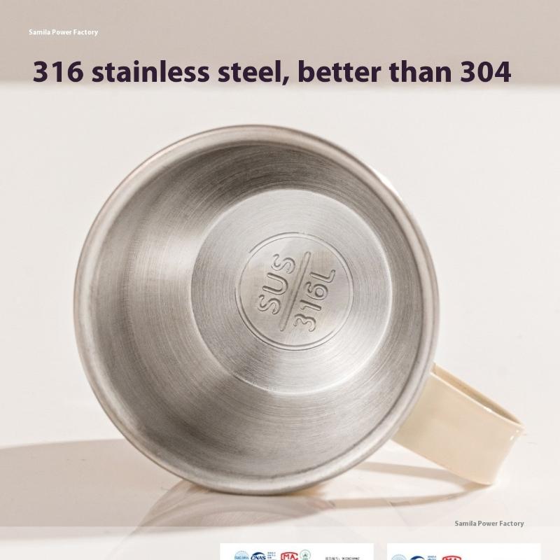 80/220Ml Stainless Steel Water Cup Mug For Kids Anti Scalding Milk Coffee Cup Mini Cute Drinking Mug Coffee Cups