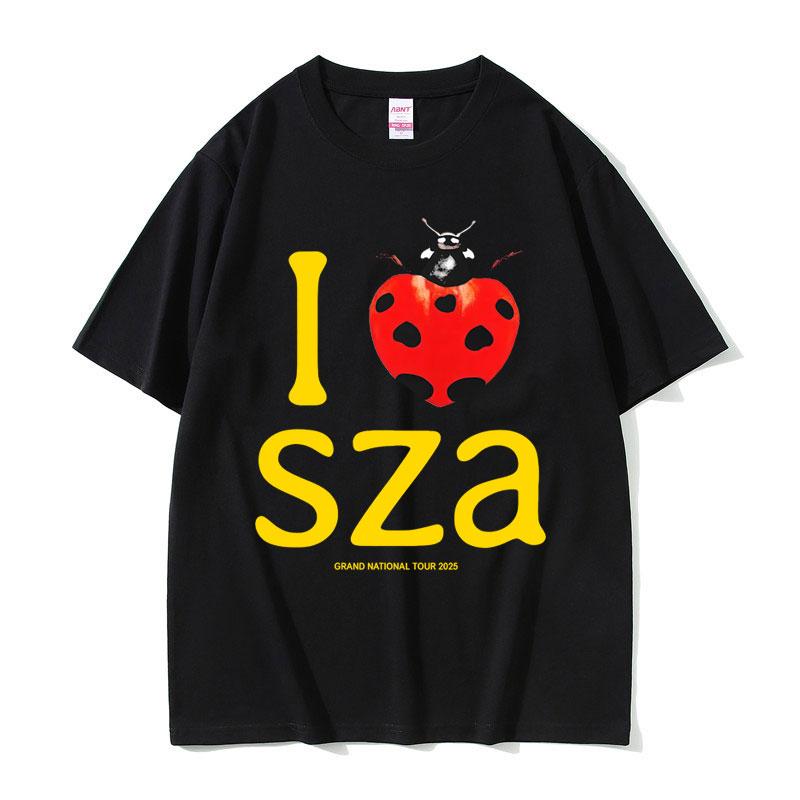 2025 Summer I Love SZA Grand National Tour Graphic Unisex Women Hip Hop Oversized Tshirts Unisexs 100 Pure Cotton Printed Tshirt