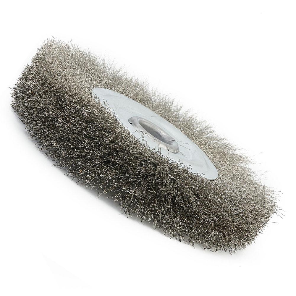 5inch Crimped Stainless Steel Wire Wheel Brush Bench Grinder Abrasive Tool 16mm Hole For Deburring Rust Cleaning Polishing