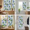 Flower Stained Glass Window Film Lotus Morning Glory Floral Window Cling Removable Decorative Static Sticker UV Blocking Privacy Decals for Living