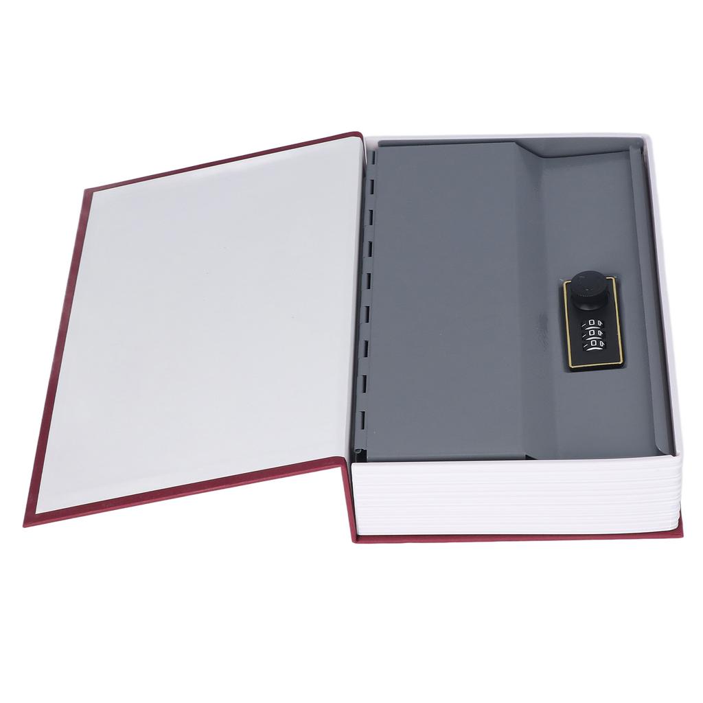 Book Safe Case Simulation Portable Safe Storage Box with Combination Lock for Bank Cards Jewelry