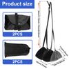 2Pcs Portable Foot Hammock Suspended Adjustable Travel Hammock Office Desk Foot Rest with Storage Bag Car Airplane Foot Hammock