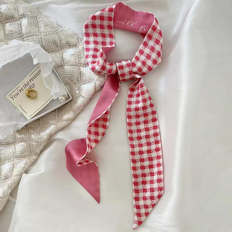 Korean Style Silk Scarf and Hairband Set - Versatile Women's Accessory for Summer
