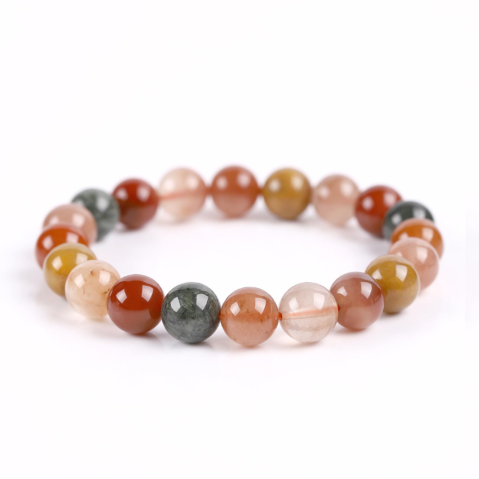 She Yao Jewelry Natural Fu Lu Shou Round Bead Crystal Bracelet 8mm (~22 beads)