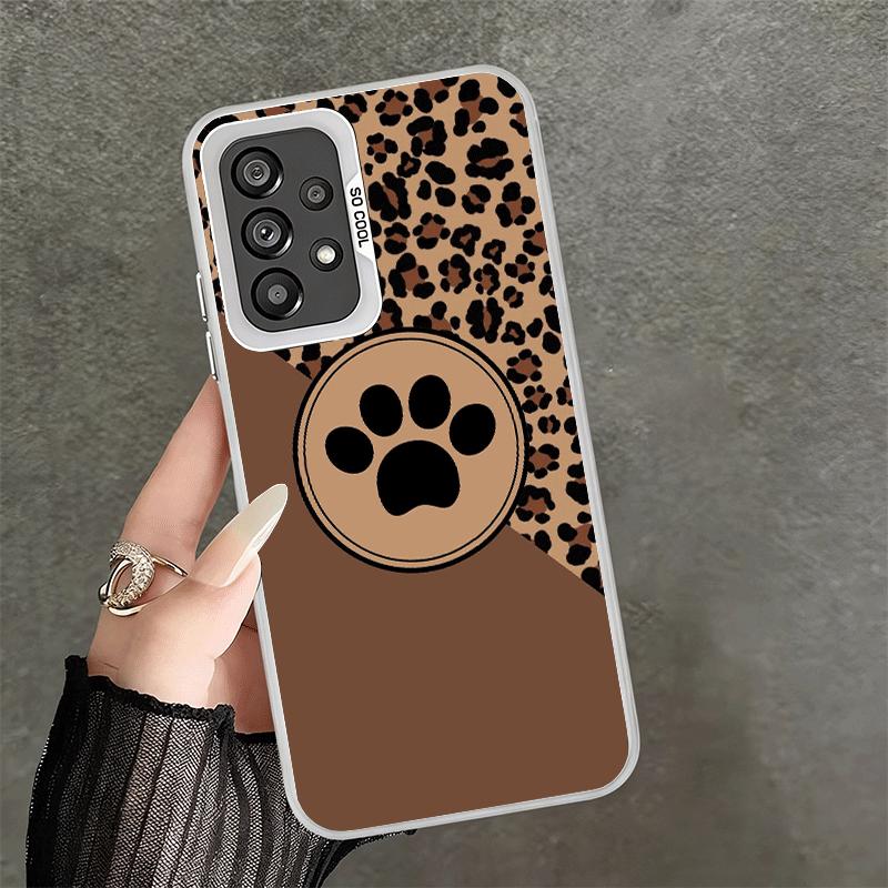 Hundefußabdruck Pfote Niedliches Muster Stoßfeste Handyhülle für Samsung A17 A16 A15 A14 A37 A57 A36 A56 A26 A35 A55 A25 A34 A54 A24 A13