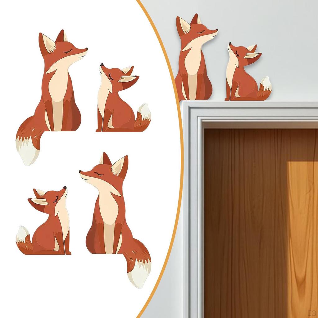 2 Pièces Décor d'Angle pour Dessus de Porte Adorable, Ornement Mural pour Entrée de Couloir, Enfants
