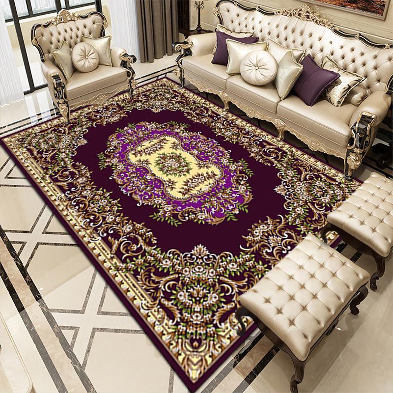 Retro Ethnic Style Carpets for Living Room Persia Bedroom Decor Rug Non-slip Washable Porch Floor Mat Dining Room Lounge Carpet