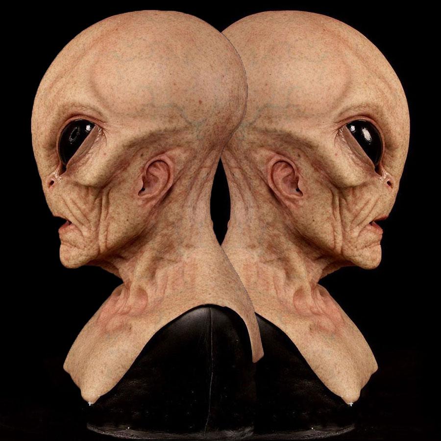 Alien Mask Scary Horrible Horror Magic Latex Costume For Halloween Cosplay Party