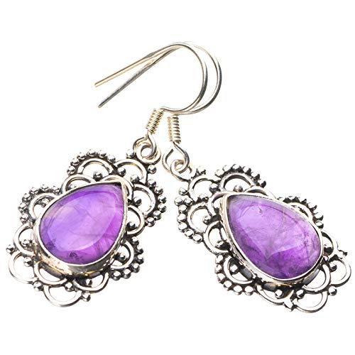 

StarGems® Natural Amethyst Handmade 925 Sterling Silver Earrings 1.5 E1518