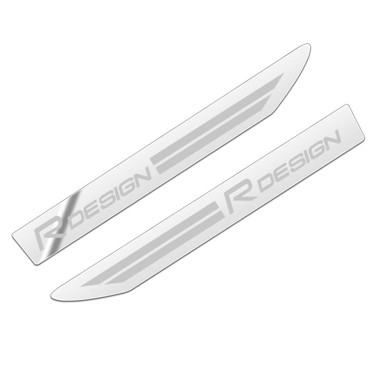 For Volvo 2PCS Stainless Steel Side Wing Badge Emblem Fender For Volvo XC60 XC40 XC90 V40 V90 V60 S80 S60 S90 C40 V70 XC70 Acces