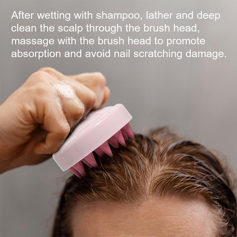 Silicone Shampoo Brush Head Scalp Massage Comb Hair Washing Comb Body Massage Brush Bath Shower Brush Salon Hairdressing Tool