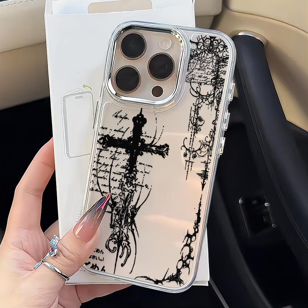 Retro Gothic Style Y2K Phone Case for Samsung Galaxy S25 S24 S23 S22 S21 S20 Note20 FE Ultra Edge Plus 4G 5G Transparent Cover