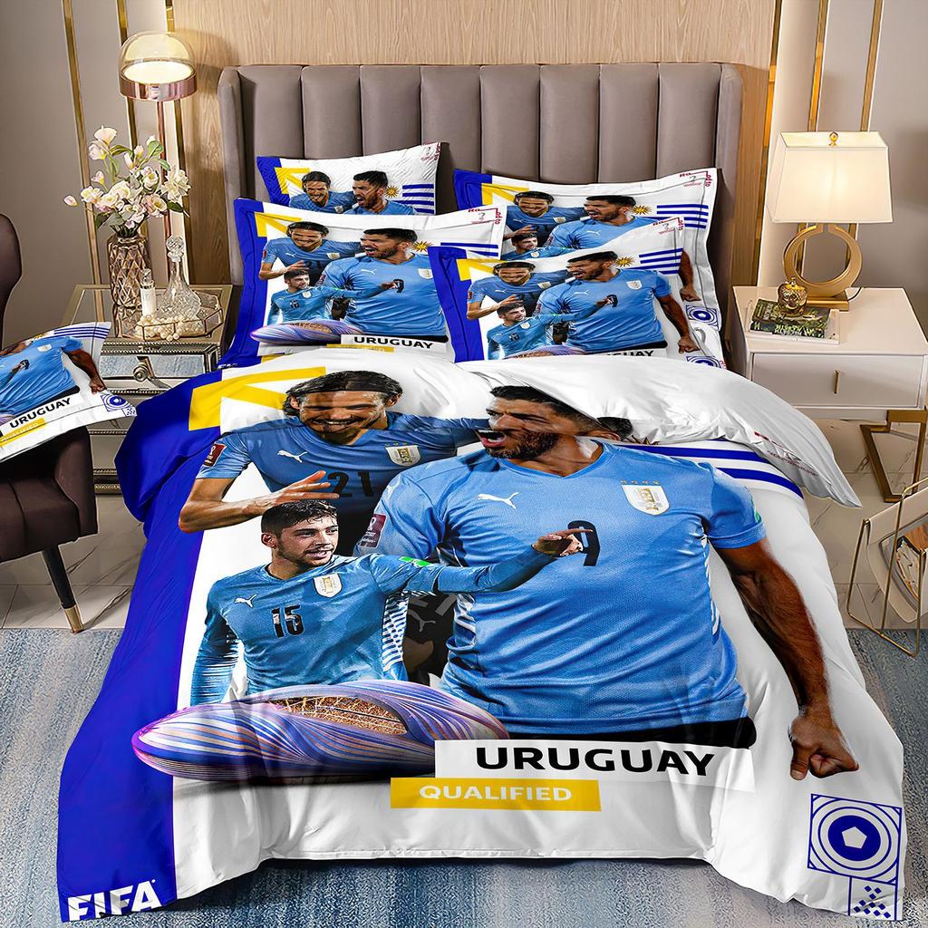 Home Textile Quilt Set Four-Piece World Cup Football 3D Printing Three-Piece Bedding