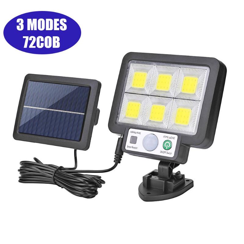 56LED/72/108/117COB Solar Split Wall Lamp 3-mode Outdoor Waterproof Motion Sensor Garden Emergency Street Lamp Remote Control Wall Lamp