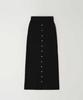 The Rye Button Knit Skirt (Black)