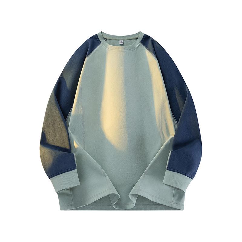 

Унісекс світшот з довгим рукавом, печворк, осінній, повсякденний, великого розміру, модний, вільний крій, базовий шар з круглим вирізом. M