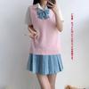 KALAOK Cosplay Uniform JK Solid Color Halloween Photography Size S Set, Outerwear, Costume, Photograph, Pink,