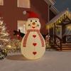 VidaXL Inflatable Snowman with LED 300 Cm, Inflatable Figure, Christmas Party Decoration, Inflatable Decoration, 345375