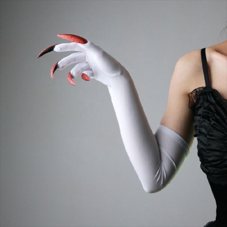 Lange Nägel Handschuhe Elastische Pfoten Armhandschuhe Für Punk Outfit Kostümpartys Abendveranstaltung Anzieh Zubehör Armschmuck