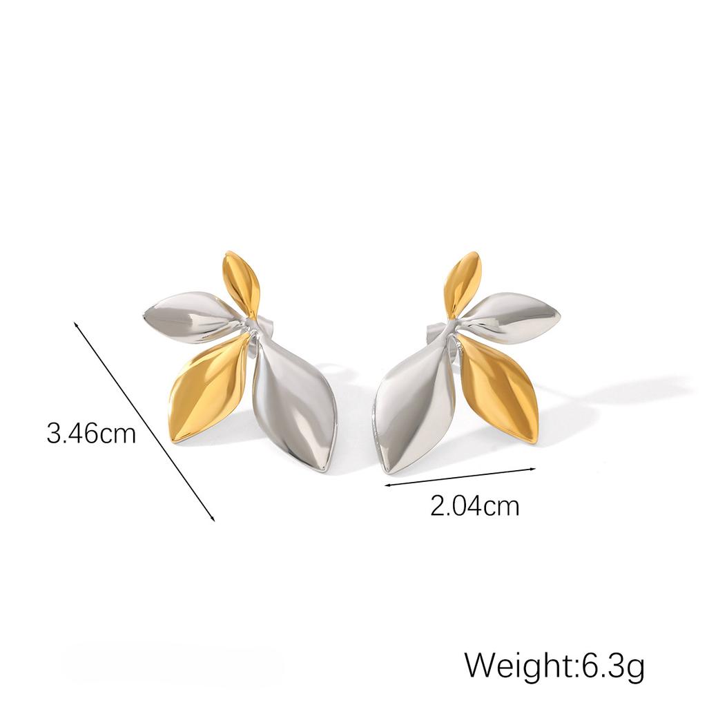 Yori 2025 New Gold Silver Mix Color Geometric Stainless Steel Earrings Waterproof and Hypoallergenic Summer Party Jewelry