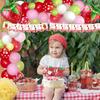 103 PCs Strawberry Party Decorations, Hombae Strawberry Decorations for Birthday Backdrop Balloon Garland Arch Happy Birthday Banner Cake Cupcake