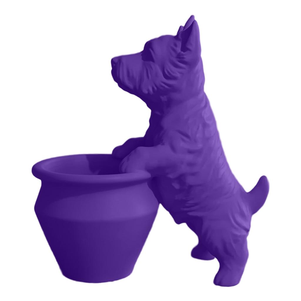18CM West Highland Terrier Dog Planter Decorative Resin Flower Pot Holder Indoor Outdoor Garden Accent with Detailed Figurine Design