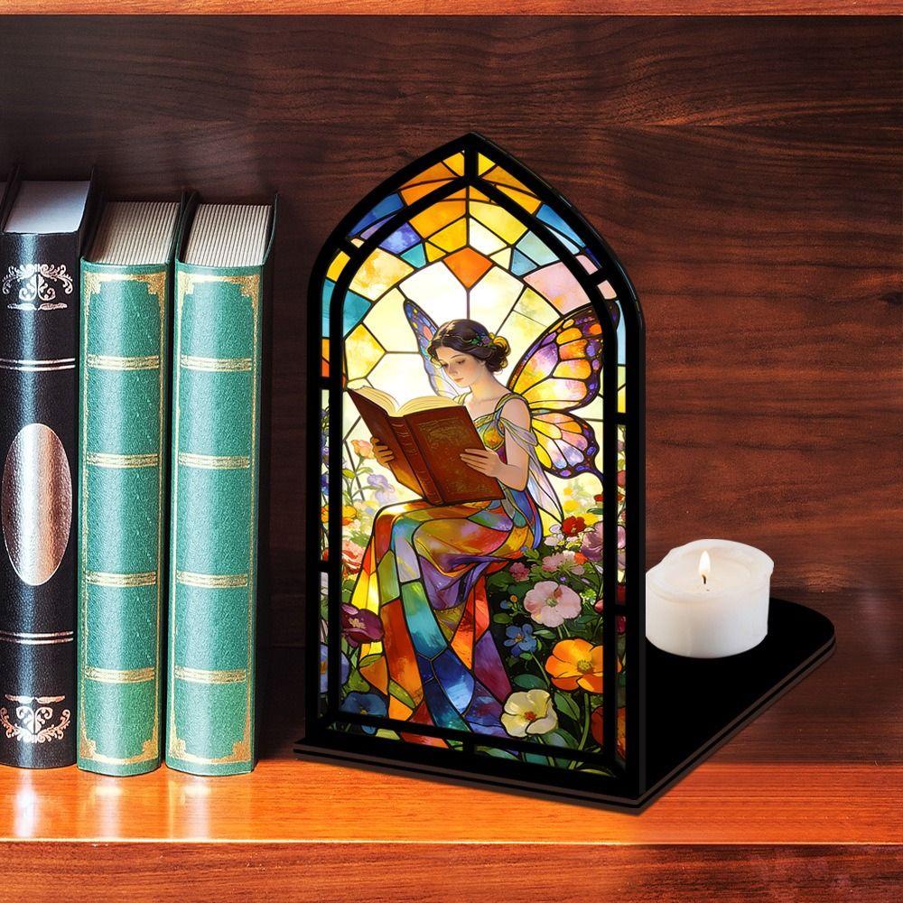 Gothic Arch Design Book Nook Acrylic Light-transmitting Table Setting  Tabletop Display