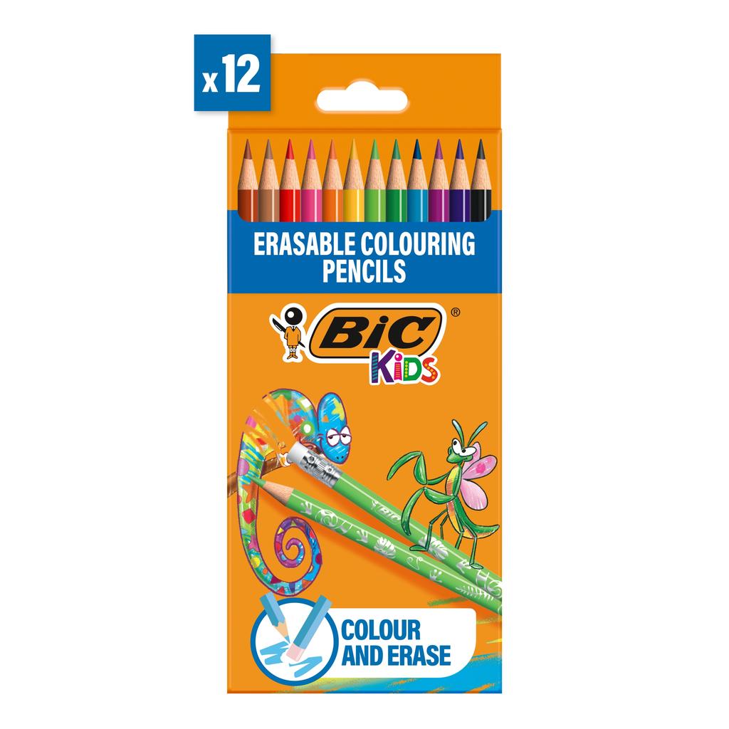 Buntstifte Bic Evolut. Illusion Wischbar 12Farben 0894