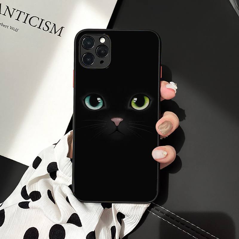 Black Cat Staring Eye On Phone Case for iPhone 11 12 13 mini pro XS MAX 8 7 6 6S Plus X 5S SE 2020 XR case