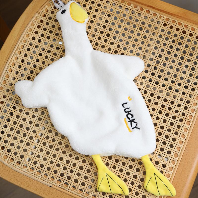 Lovely Cartoon Hand Towel Children Soft Microfiber Plush Fabric Absorbent Hang Towel Household Kitchen Bathroom Clean Wipe Cloth