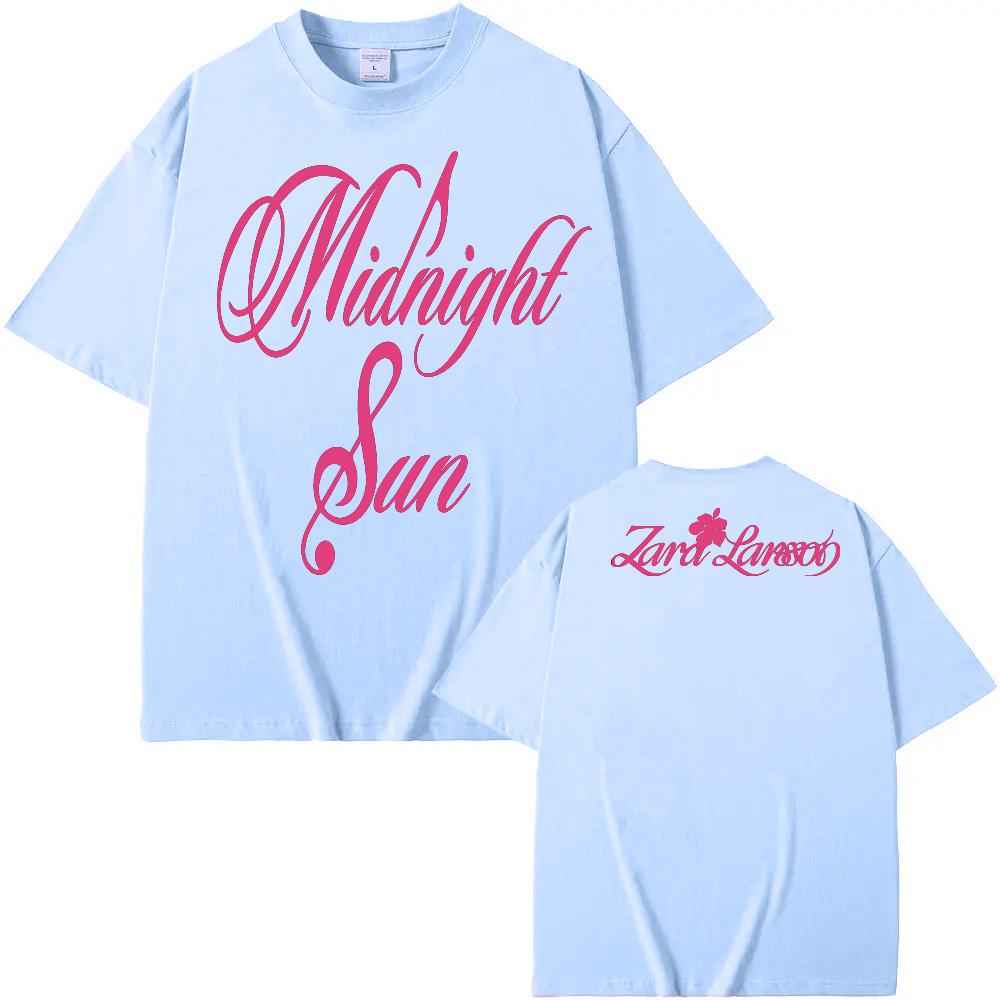 T-shirt Soleil de Minuit Zara Larsson Chanteuse même style T-shirt Été Décontracté 100% Coton T-shirt Camiseta Décontracté Hauts de Haute Qualité