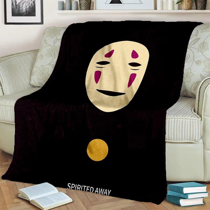 Spirited Away 3D-Cartoon-Anime-HD-Decke, weiche Überwurfdecke für Zuhause, Schlafzimmer, Bett, Sofa, Picknick, Reisen, Büro, Decke für Kinder