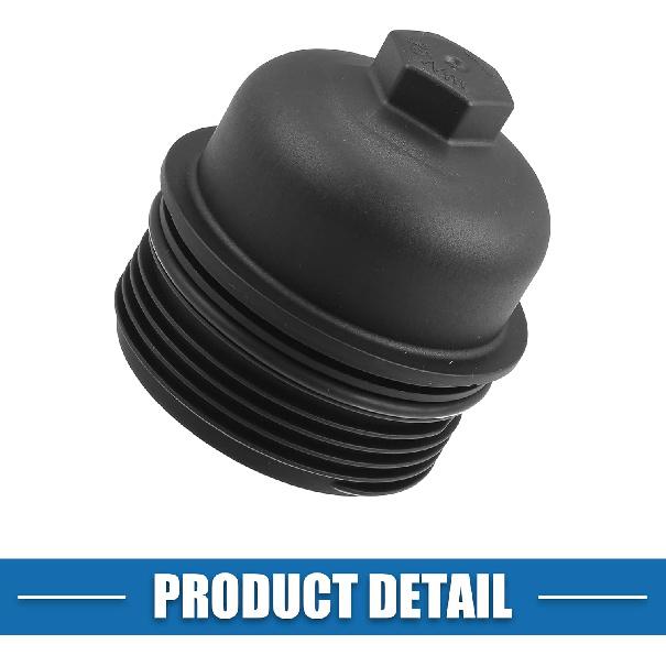 Engine Oil Filter Housing Cover Cap 26350-3CAB1 for Kia Sedona 2015-2018 Plastic Black