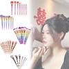 10 Girl Piece Makeup Brush Set Gradient Finish Durable Plastic Supplies Handles