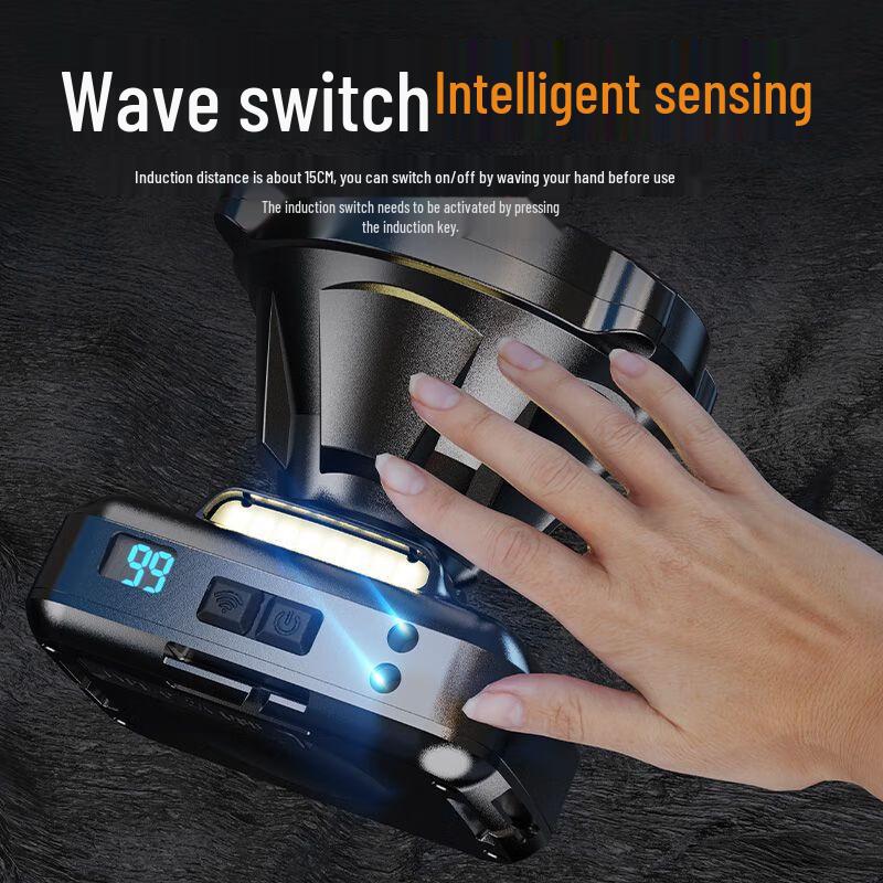 UOSU Digital Display High-Lumen Rechargeable Outdoor Headlamp