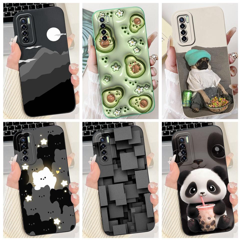 Luxury Fashion Back Cover For Tecno 17 17P 17 Pro CG6 CG7 CG8 Coque Soft Silicone Phone Case Rabbit Cat Flower Panda Funda Etui