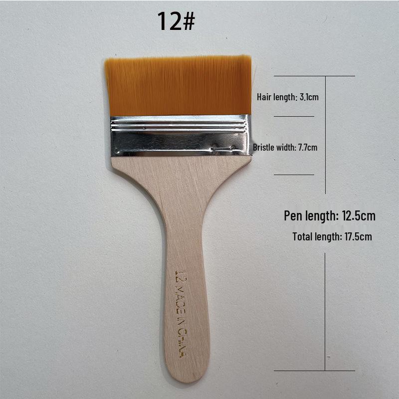 Nylon Bristle Brush with Wood Handle - Versatile for Painting, BBQ, and Cleaning