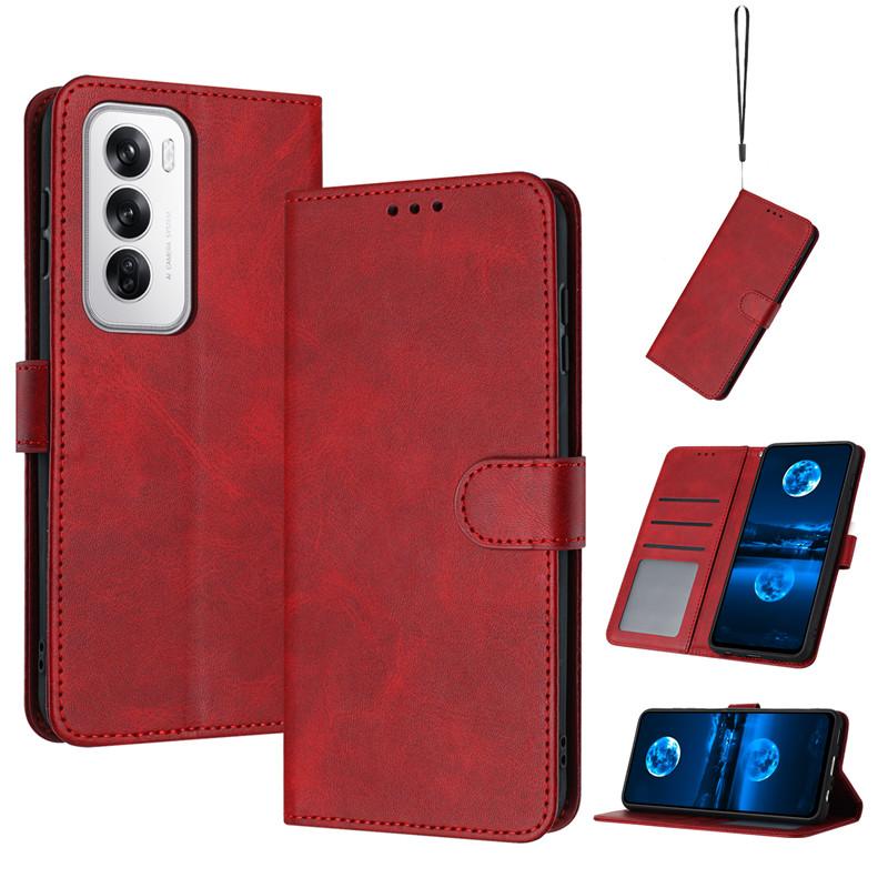Magnetický výklopný kryt Kožené puzdro Pre OPPO Reno12 Pro Reno11 F 5G Reno 12 11 Pro Reno11F Puzdro Jednofarebné Kožený pocit Peňaženka Tašky