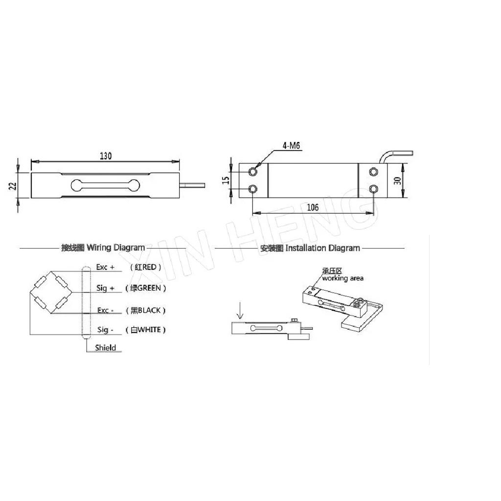 CZL-601 Aluminium Alloy Waterproof Load Cell Sensor, 3KG, 5kg,6KG, 10KG,20KG,40KG 60kg 100kg 120kg Weighing Sensors