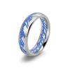 Stainless Steel Gothic Punk Ring for Men Women Glow In Dark Unisex Oil Coated Jewelry